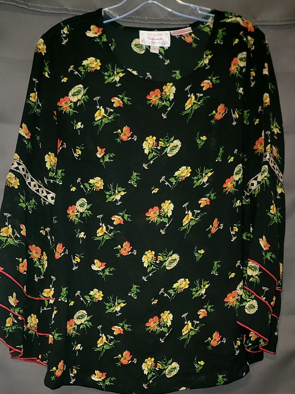 PANHANDLE SLIM Women's FLORAL PRINTED BLOUSE SZ S - Picture 3 of 10